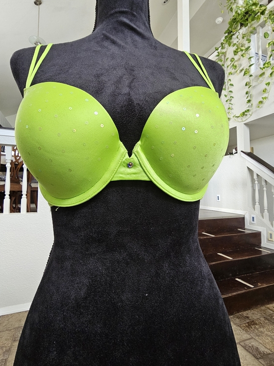 Victoria's Secret Other - 34D Victoria's Secret Neon Lime Sequin Push-Up Bra